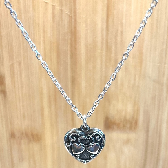 Vintage Highly Collectible Walter Lampl Sterling Heart Charm Necklace - Picture 9 of 12